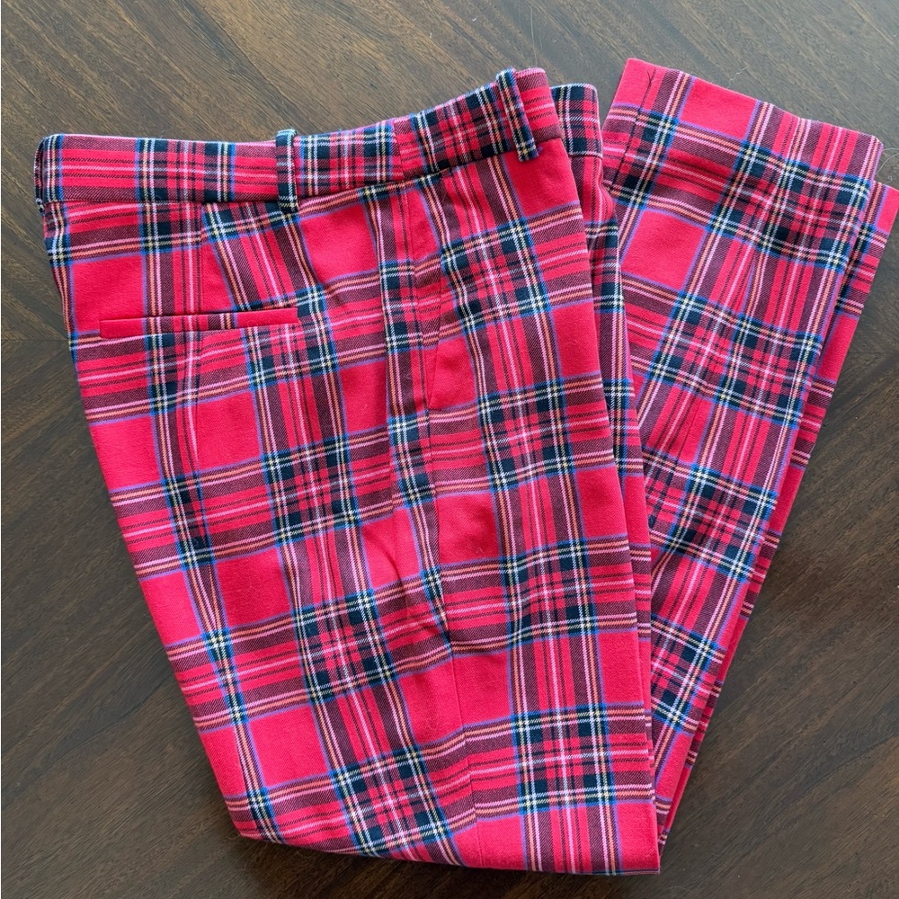 Plaid Bottoms in Red and Blue